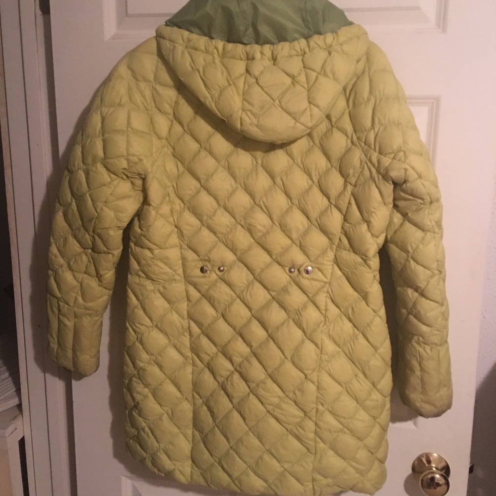 Lands’ End Light Green Long Sleeve Hooded Down Puffer Coat Size M. - Picture 4 of 4